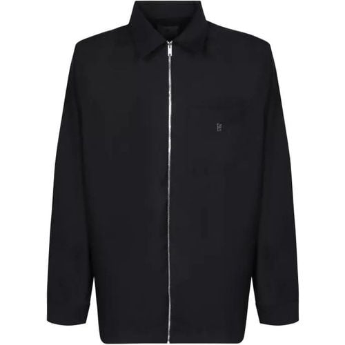 Wool Shirt - Größe 41 - black - Givenchy - Modalova