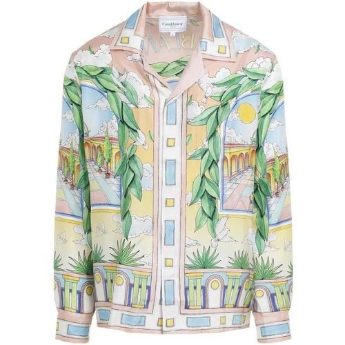 Silk Paysage Ideal Cuban Collar Shirt - Größe L - Casablanca - Modalova