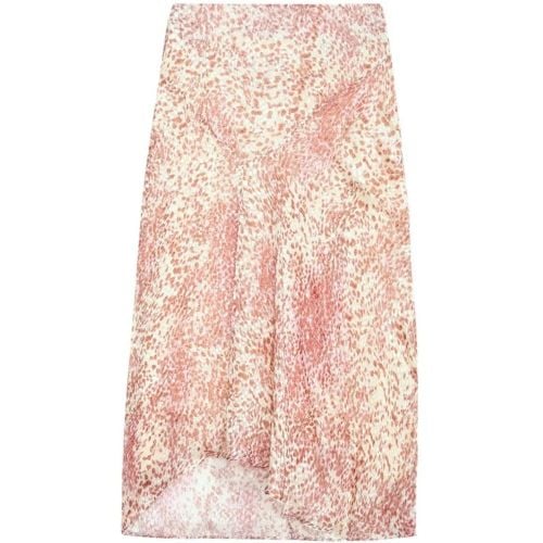 Ruby Red And White Abstract Lisanne Midi Skirt - Größe 38 - Isabel marant - Modalova