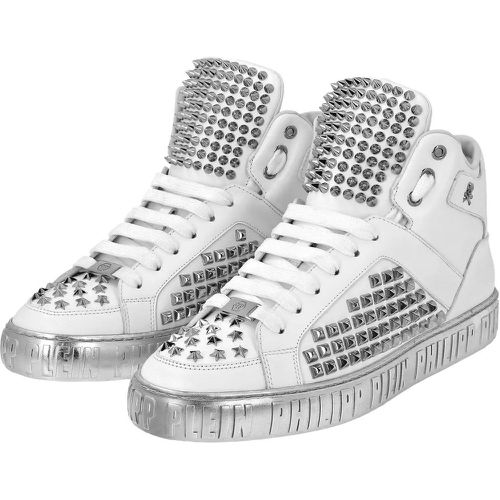 Low-Top Sneaker - Mid-Top Sneaker Leder Mid-Top Sneaker Mit Nietenve - Gr. 37 (EU) - in - für Damen - Philipp Plein - Modalova