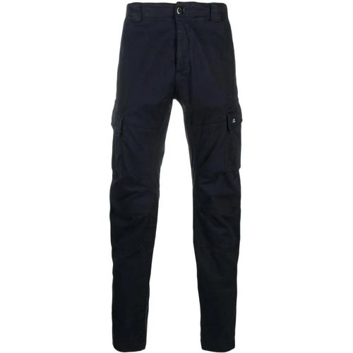 Navy Blue Stretch-Cotton Trousers - Größe 48 - CP Company - Modalova