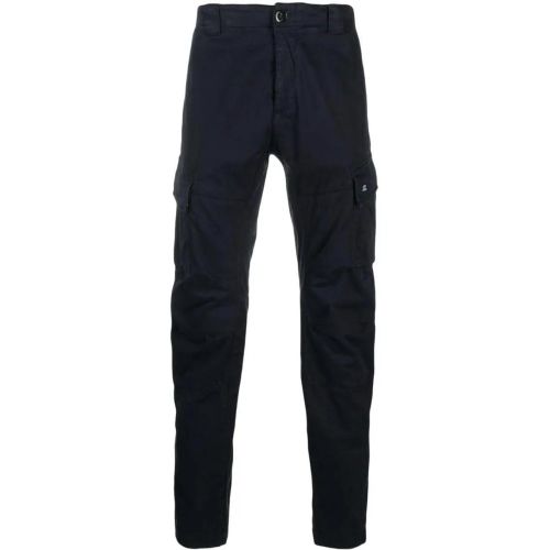 Navy Blue Stretch-Cotton Trousers - Größe 50 - CP Company - Modalova