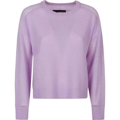 Riley Round Neck Sweater Pink & Purple - Größe S - 360 Cashmere - Modalova