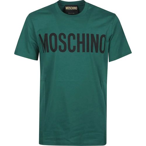 Logo Print T-shirt Green - Größe L - Moschino - Modalova