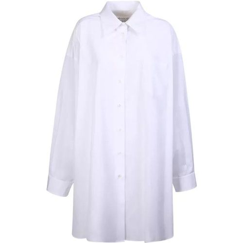 Oversize Fit Shirt With Asymmetric Hemline - Größe XS - white - Maison Margiela - Modalova
