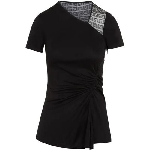 Black Asymmetric V-Neck Shirt - Größe 34 - Givenchy - Modalova