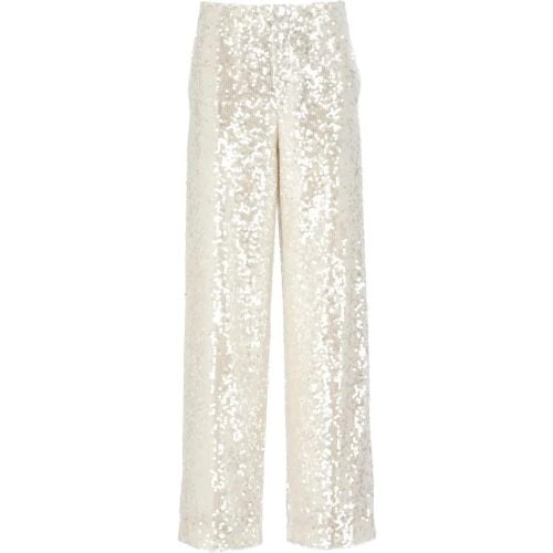 Ivory Trousers With Paillettes - Größe 40 - Philosophy Di Lorenzo Serafini - Modalova