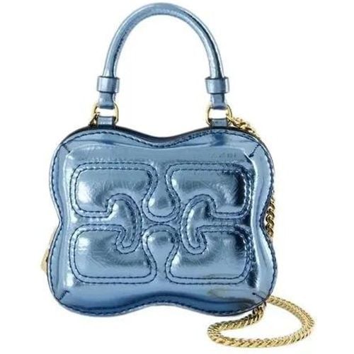 Shopper - Butterfly Nano Crossbody - Synthetic Leather - Blu - Gr. unisize - in - für Damen - Ganni - Modalova