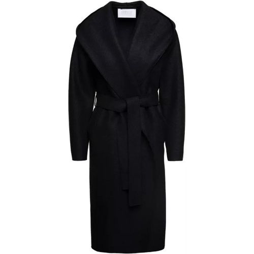 Black Hooeded Coat - Größe 44 - black - Harris Wharf - Modalova