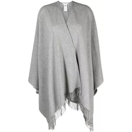 Asyemmtric-Hem Virgin-Wool Knitwear Cape - Größe ONE SIZE - gray - PESERICO - Modalova