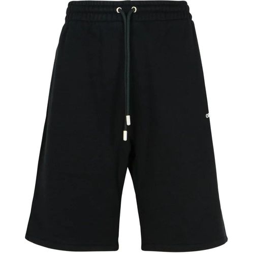 Windy Arrow' Black Cotton Bermuda Shorts - Größe M - Off-White - Modalova