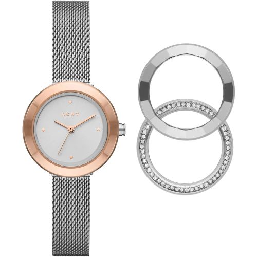 Uhr - Women's Sasha Three-Hand Stainless Steel Watch and - Gr. unisize - in Silber - für Damen - DKNY - Modalova