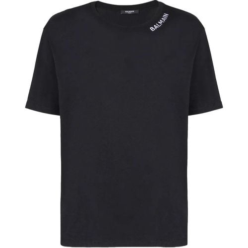 Cotton Logo T-shirt - Größe M - Balmain - Modalova