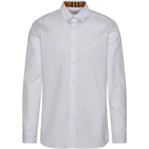 Sherfield Shirt In White Cotton - Größe S - white - Burberry - Modalova