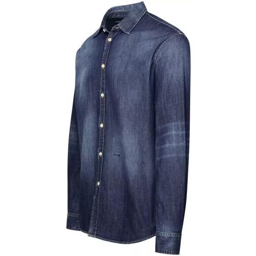 Blue Cotton Blend Shirt - Größe 46 - blue - Dsquared2 - Modalova