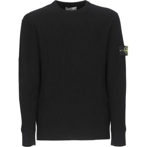 Sweater With Logo - Größe M - schwarz - Stone Island - Modalova