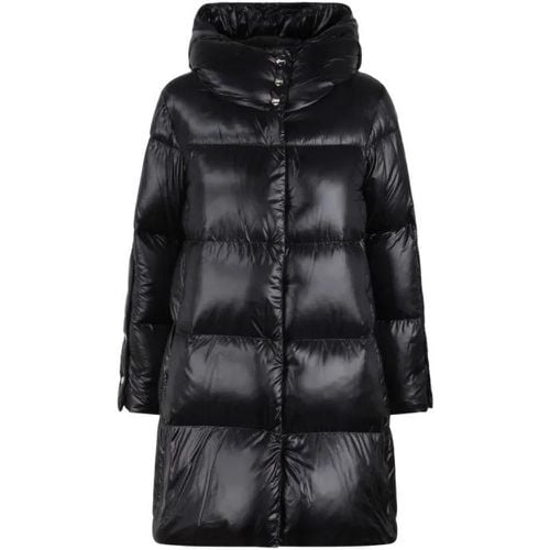 A-Line Midi Down Jacket - Größe 42 - schwarz - Herno - Modalova