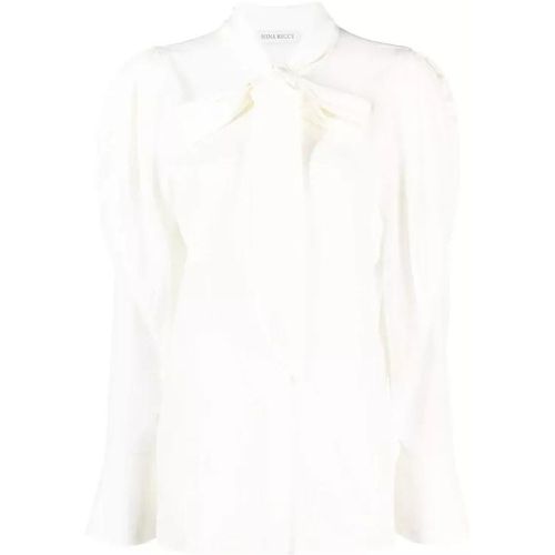 White Crepe De Chine Shirt - Größe 36 - white - Nina Ricci - Modalova