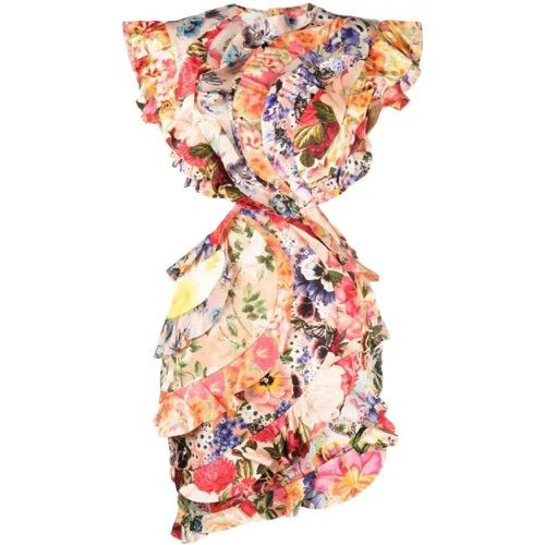 Spliced Floral-Print Mini Dress - Größe 1 - multi - Zimmermann - Modalova