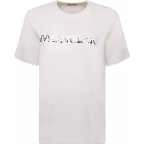 White Cotton T-Shirt - Größe S - white - Moncler - Modalova