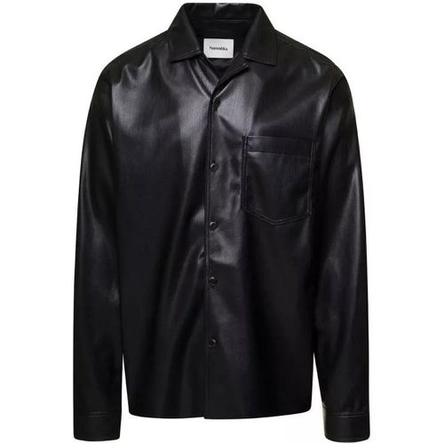 Duco' Black Jacket With Cuban Collar In Faux Leath - Größe S - black - Nanushka - Modalova