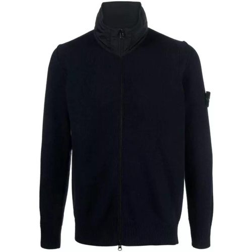 Zip-Front Wool Sweatshirt - Größe XXL - black - Stone Island - Modalova