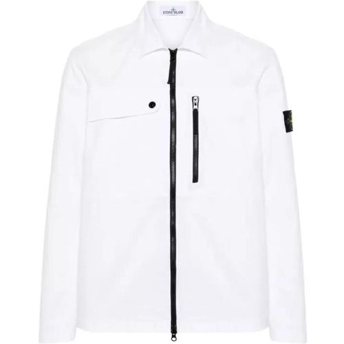 White Zip Up Overshirt Jacket - Größe XL - white - Stone Island - Modalova