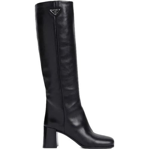 Boots & Stiefeletten - Black Leather Boots - Gr. 36 (EU) - in - für Damen - Prada - Modalova