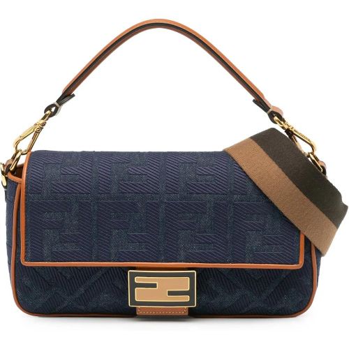 Shopper - Zucca Embroidered Denim Baguette Satchel - Gr. unisize - in - für Damen - Fendi - Modalova