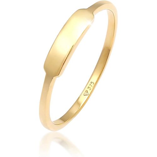 Ringe - Ring Rechteck Geo Siegelring Design 375 Gelbgold - Gr. 58 MM - in - für Damen - Elli - Modalova