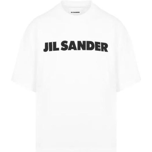 Porcelaine Cotton Logo T-Shirt - Größe M - Jil Sander - Modalova