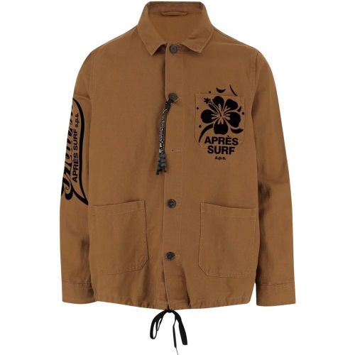 Cotton Jacket With Logo Print - Größe XL - APRÈS SURF - Modalova