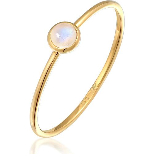 Ringe - Ring Solitär Mondstein Edelstein 375 Gelbgold - Gr. 54 MM - in - für Damen - Elli - Modalova