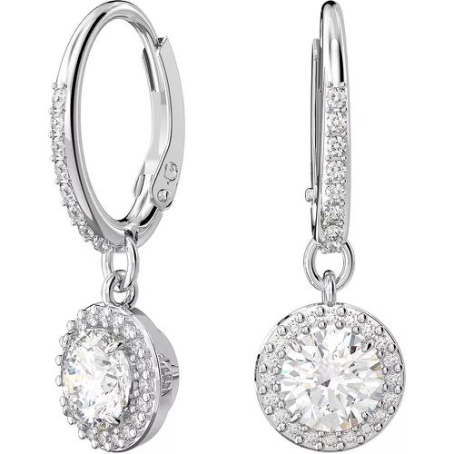 Ohrringe - Constella drop Round cut Pavé Rhodium plated - Gr. unisize - in Silber - für Damen - Swarovski - Modalova