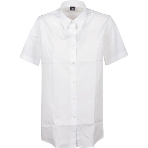 Short Sleeve Shirt White - Größe M - Fay - Modalova