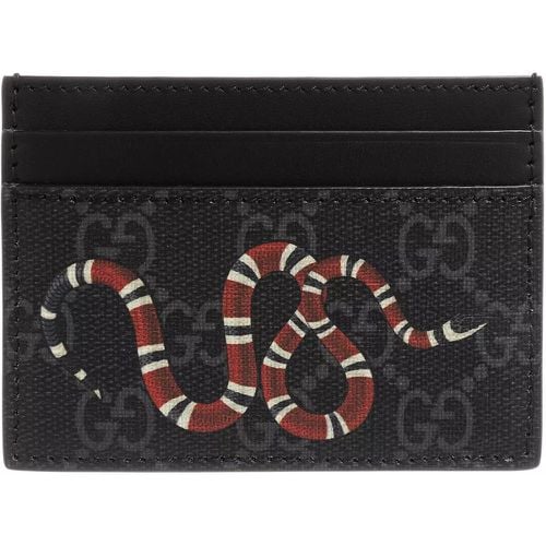 Portemonnaies - Kingsnake Print GG Supreme Card Case - Gr. unisize - in - für Damen - Gucci - Modalova