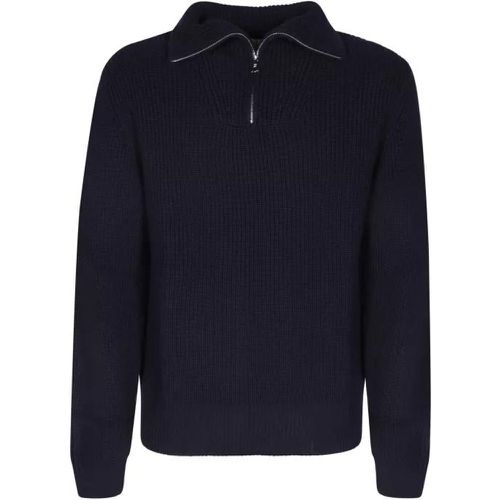 Half Zipped Collar Sweater - Größe L - black - Officine Generale - Modalova