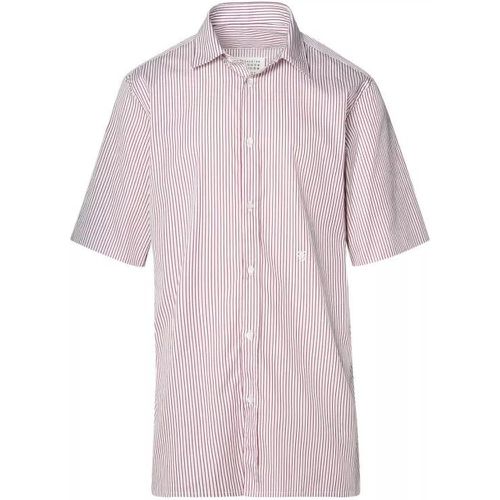 Two-Tone Cotton Shirt - Größe 39 - pink - Maison Margiela - Modalova