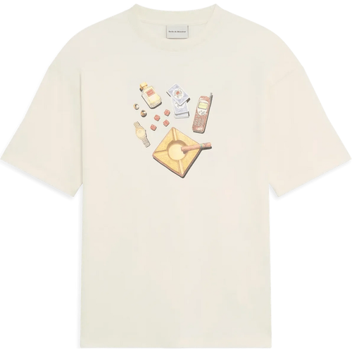 T-Shirt mit Soirée-Print - Größe M - creme - Drôle De Monsieur - Modalova