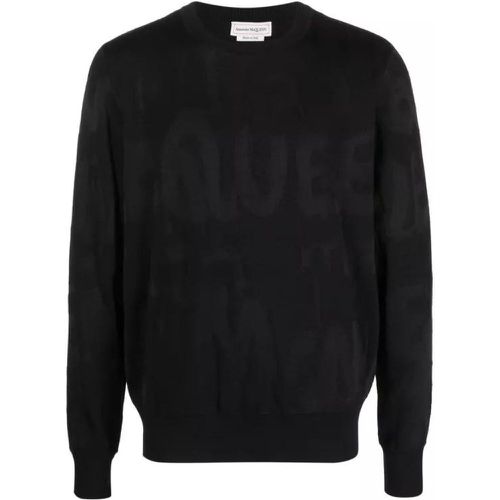 Black Grafitti Jacquard Sweater - Größe L - black - alexander mcqueen - Modalova