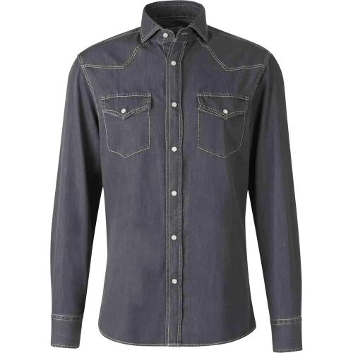 Cotton Denim Shirt - Größe L - BRUNELLO CUCINELLI - Modalova