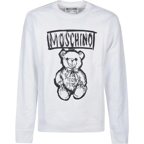 Teddy Bear Print Sweatshirt White - Größe L - Moschino - Modalova