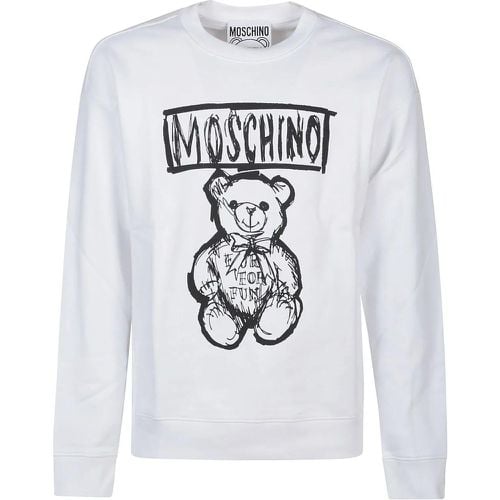 Teddy Bear Print Sweatshirt White - Größe M - Moschino - Modalova