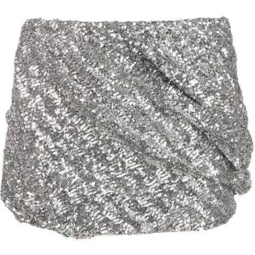 Sequin-Embellished Miniskirt - Größe 40 - gray - The Attico - Modalova