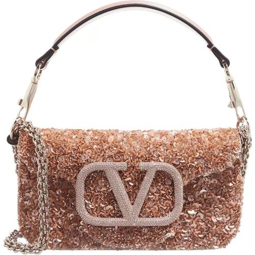 Crossbody Bags - Locò Embroidered Small Crossbody Bag - Gr. unisize - in Gold - für Damen - Valentino Garavani - Modalova