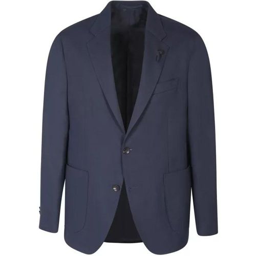 Blue Wool Jacket - Größe 48 - blue - Lardini - Modalova