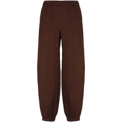 Bordeaux Viscose Trousers - Größe 42 - Fabiana Filippi - Modalova