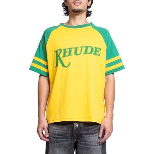 SAN PAULO SHORT SLEEVE TEE YELLOW/GREEN - Größe XS - Rhude - Modalova