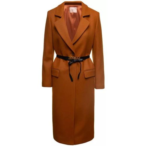 Brown Belted Coat - Größe 44 - brown - Twin-Set - Modalova