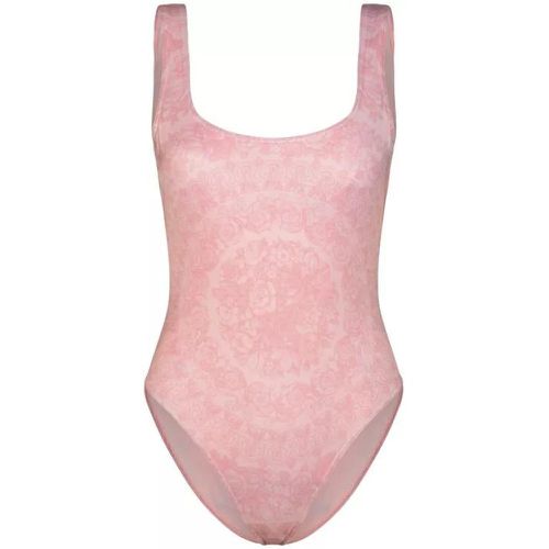 Barocco' One-Piece Swimsuit In Pink Polyester Blen - Größe 2 - pink - Versace - Modalova